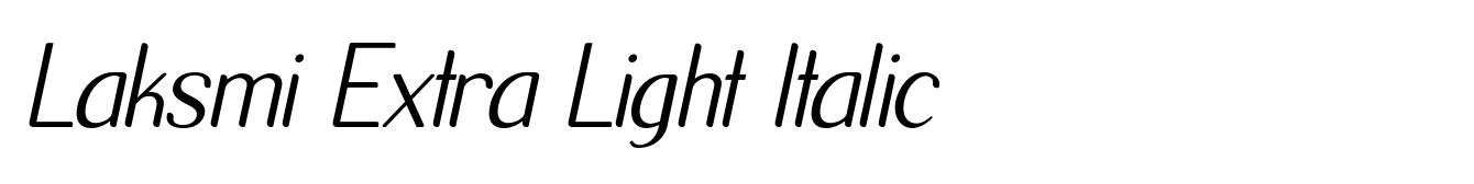 Laksmi Extra Light Italic